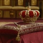 The Spanish crown is displayed before a swearing in ceremony for Felipe VI King of Spain at the Congress of Deputies.Photo: Dani Pozo/AFP