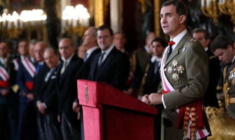 Spanish king exhorts military to stand up to terrorism