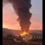 ‘Stay indoors’: Smoke warning as huge blaze rips through industrial waste plant near Barcelona