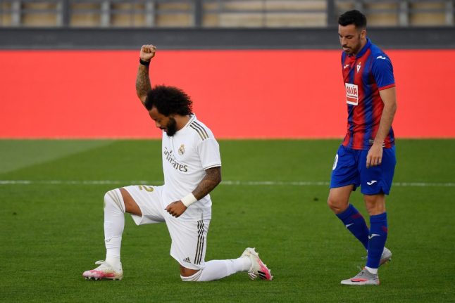 Black Lives Matter: Marcelo ‘takes the knee’ to celebrate Real Madrid win