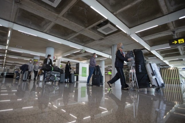 passengers airport majorca spain